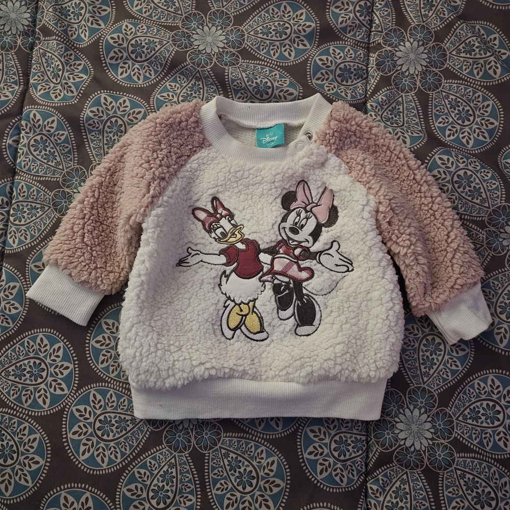 Disney Kids Sherpa Sweater - White and Pink